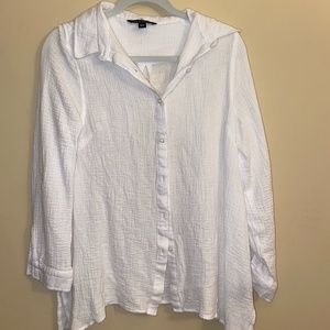 Comfy, oversized white button down